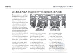“EMEA bölgesinde veri merkezi kuracak” vMind Nasıl Bir Ekonomi Gazetesi haberi