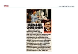 vMind Posta Gazetesi haberi “Dakika Bazlı Ödeme Dönemi”